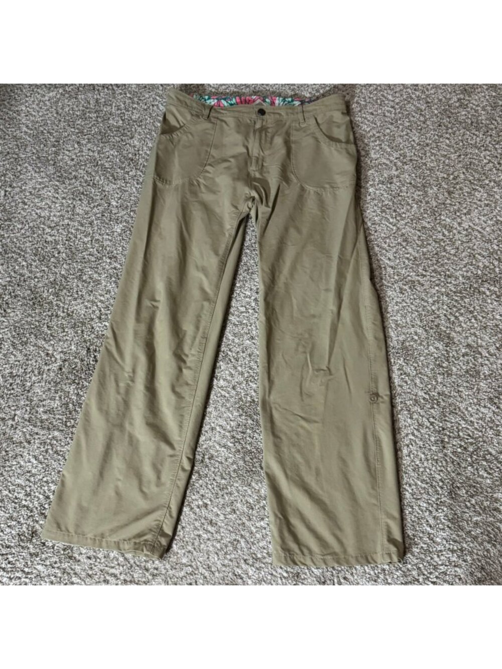 The North Face Convertible Roll-Up Hiking Outdoor Pants Girls' XL (18) Tan Khaki